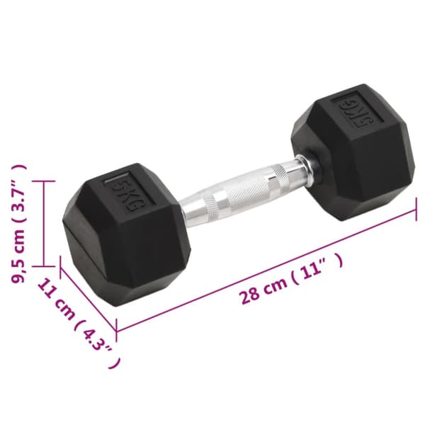 Hantlar 2 st 5 kg st gjutjärn
