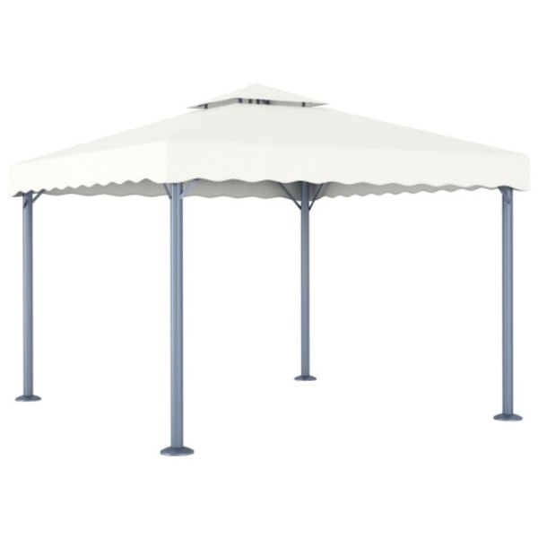 Paviljong 300x300 cm gräddvit aluminium