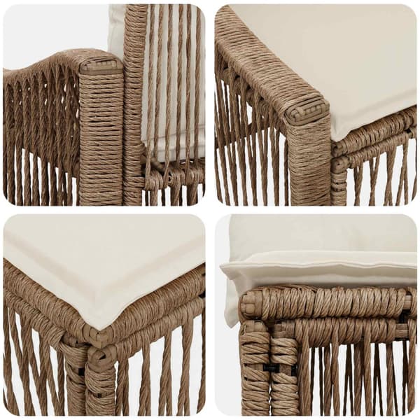 Trädgårdsoffset 13 pcs Beige konstrotting