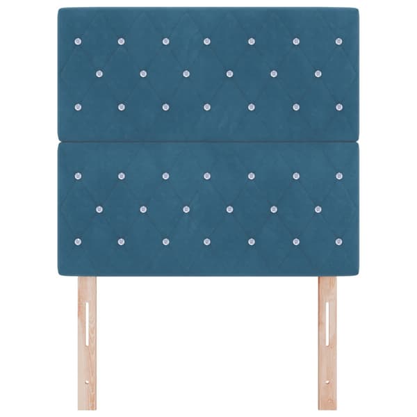 Huvudgavel Mörkblå 100 cm Sammet