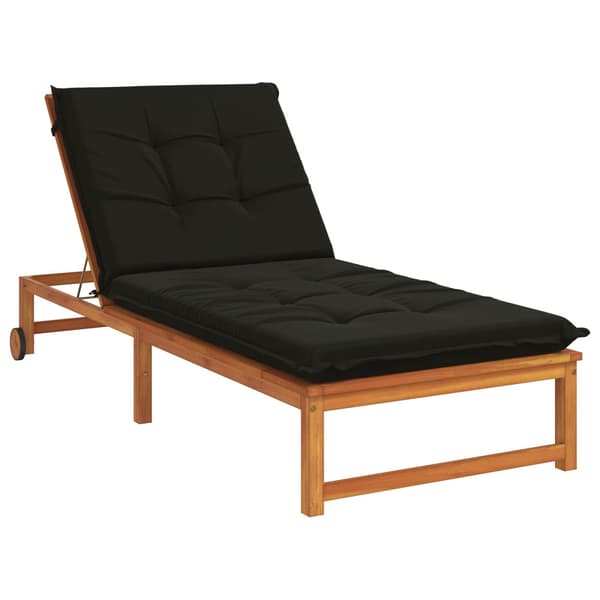 Solstol Kudde GEMERT 100% Polyester Svart 190 x 70 x 9 cm
