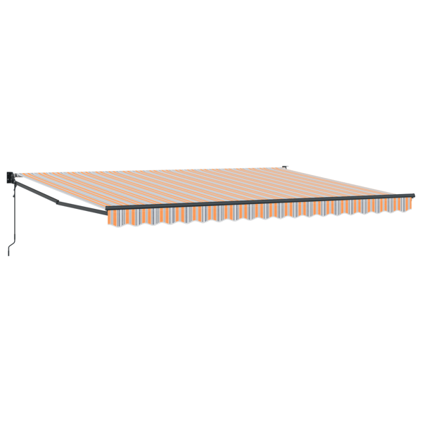 Utfällbar markis Flerfärgsdesign 450 × 300 cm