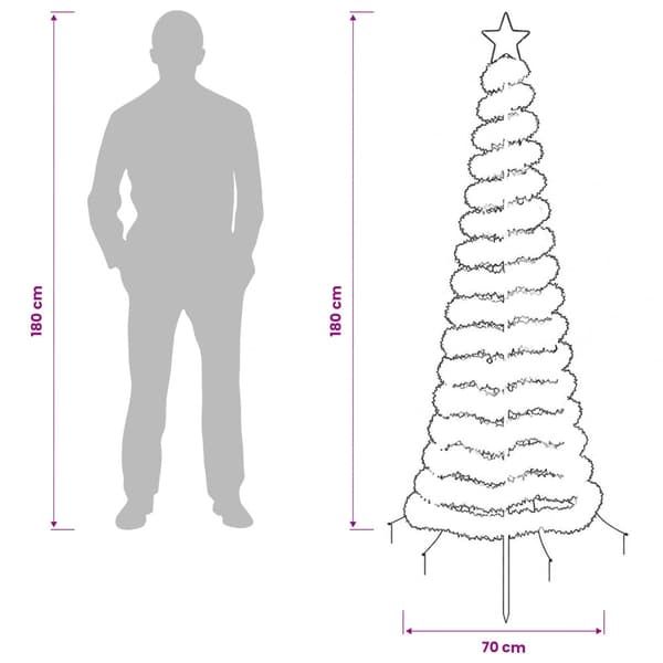 LED-julgran med glitter och markspett EKENAS 180 cm