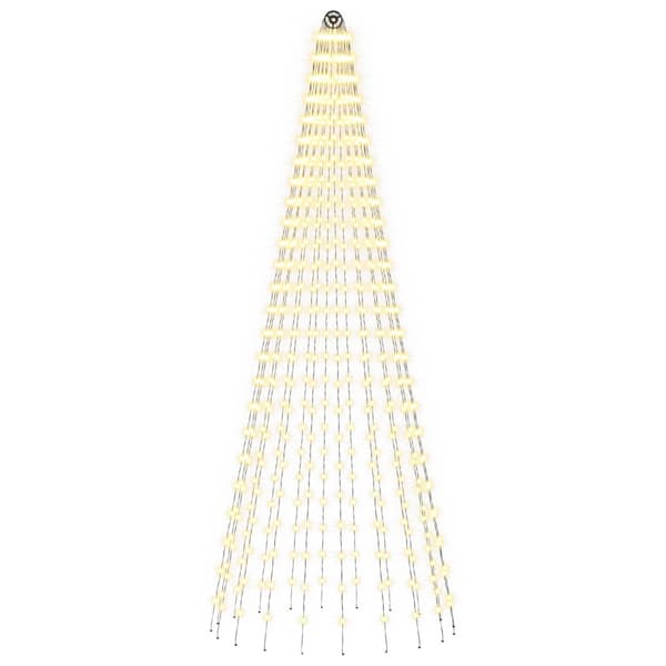 Julgransbelysning med markspett och flaggstång 250 cm
