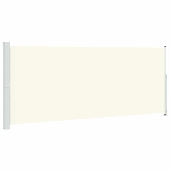Infällbar sidomarkis 200x500 cm gräddvit