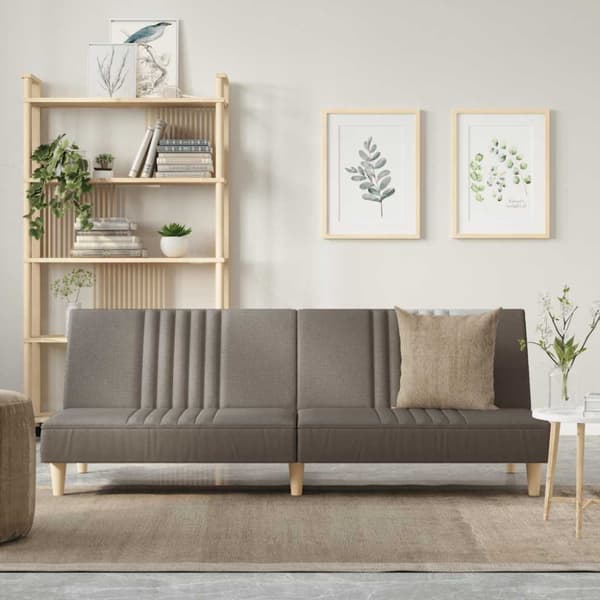 Bäddsoffa taupe tyg