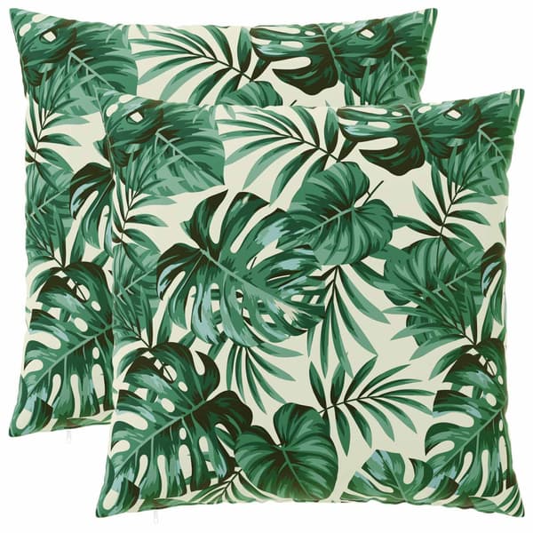 Kudde med kudde HEERLEN 2 st Bladmönster Polyester