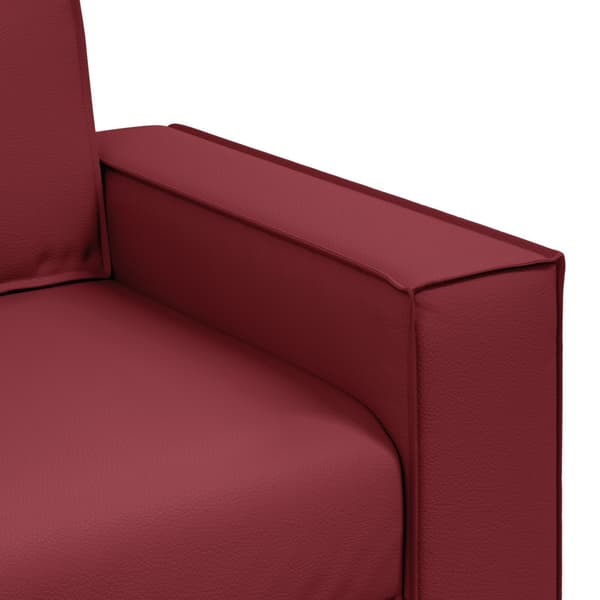Soffstol Vinröd 100 cm Konstläder