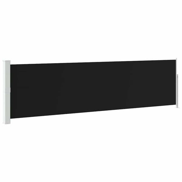 Infällbar sidomarkis 140x500 cm svart
