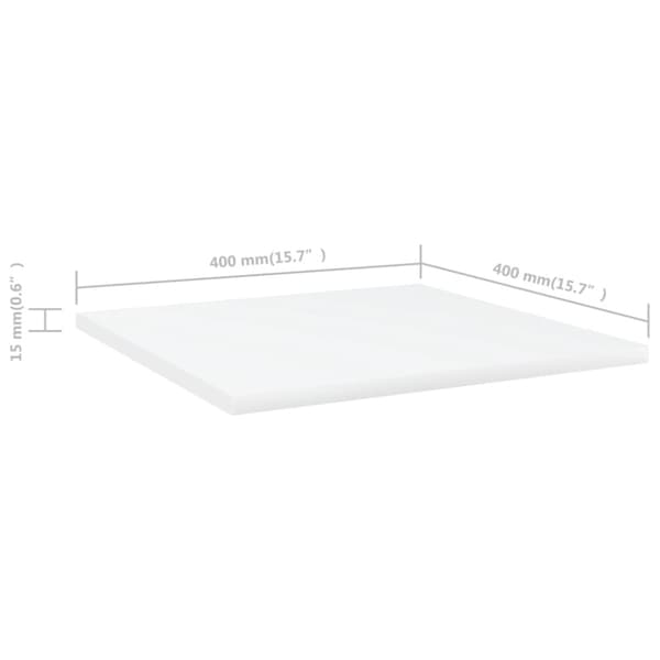 Hyllplan 4 st vit 40x40x1,5 cm konstruerat trä