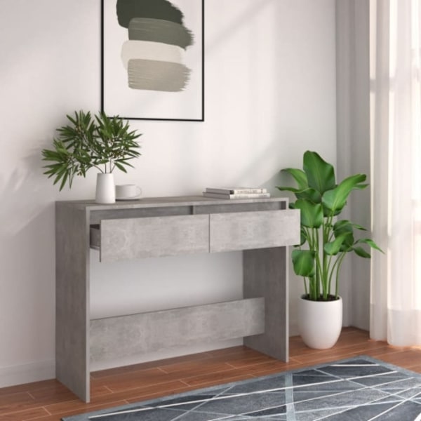Konsolbord betonggrå 100x35x76,5 cm konstruerat trä