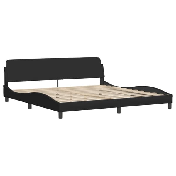 Bed Frame without Mattress "Hvar" Black 200x200 cm Fabric