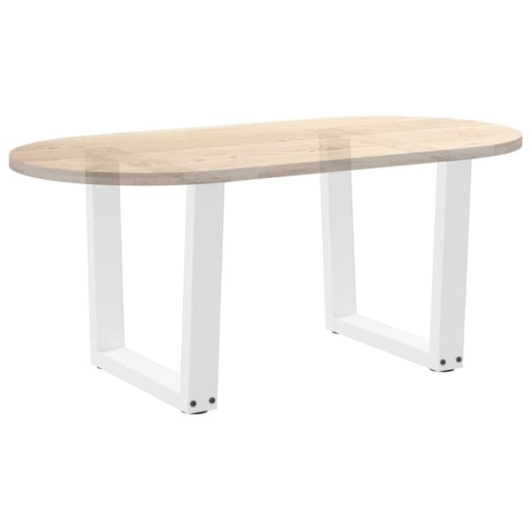 Soffbordsben V-formade 2 st vita 60x(42-43,3) cm stål