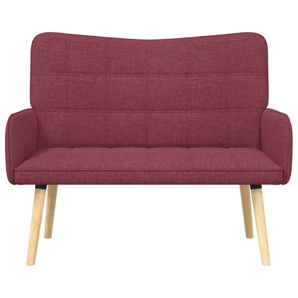 Tvåsitssoffa Vinröd 115 x 61 x 87 cm tyg