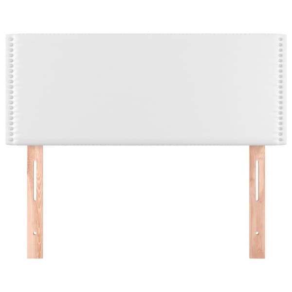 Sänggavel vit 100 x 5 x 78/88 cm konstläder