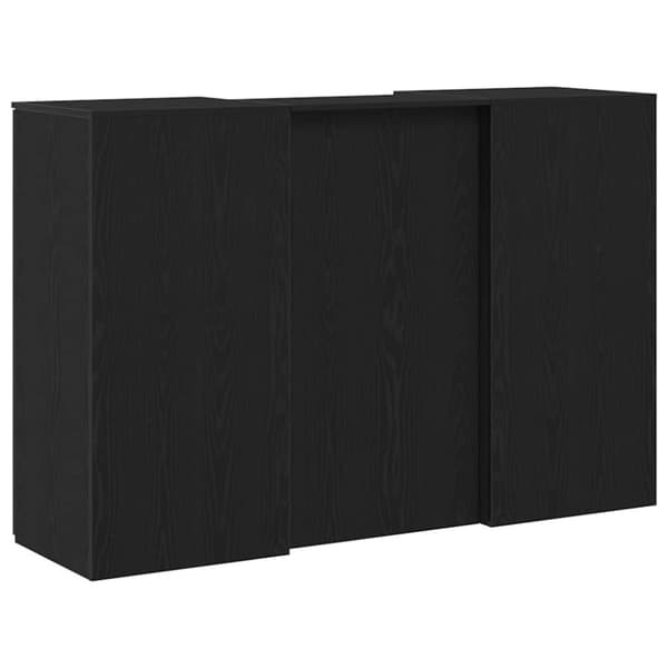 Receptionsdisk svart ek 155x50x103,5 cm konstruerat trä