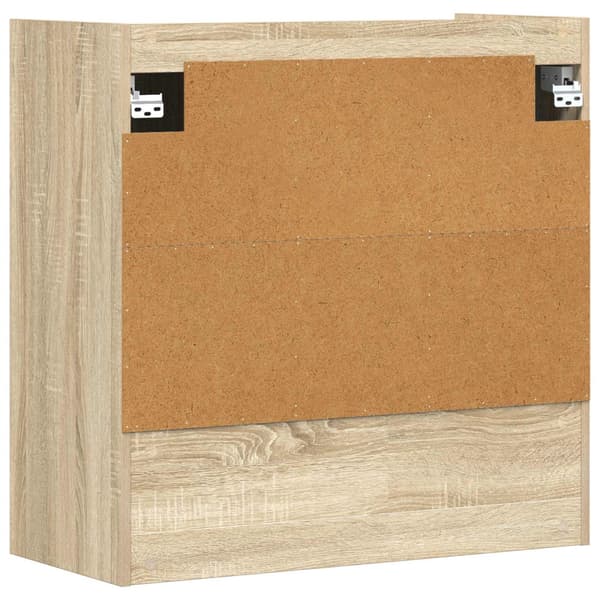 Vägg hylla Väggmonterat Sonoma-ek 80 x 36 x 80 cm