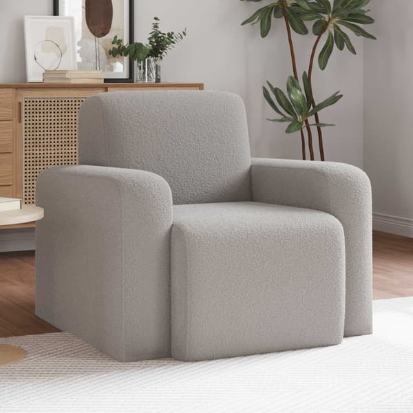 Fåtölj Ljusgrå Bouclé