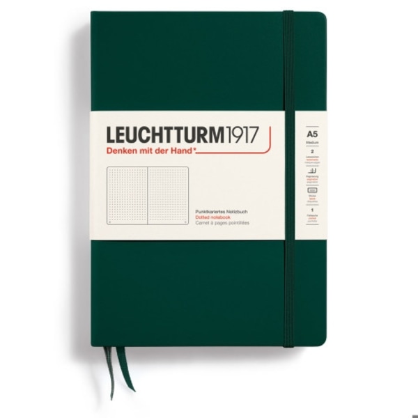 LT NOTEBOOK A5 Hard Dotted Forest Green