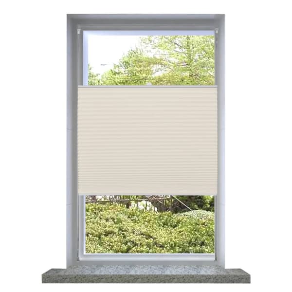 Plisségardin 40x150 cm gräddvit