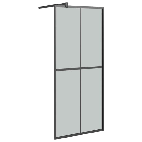 Duschvägg 80x195 cm mörkt härdat glas