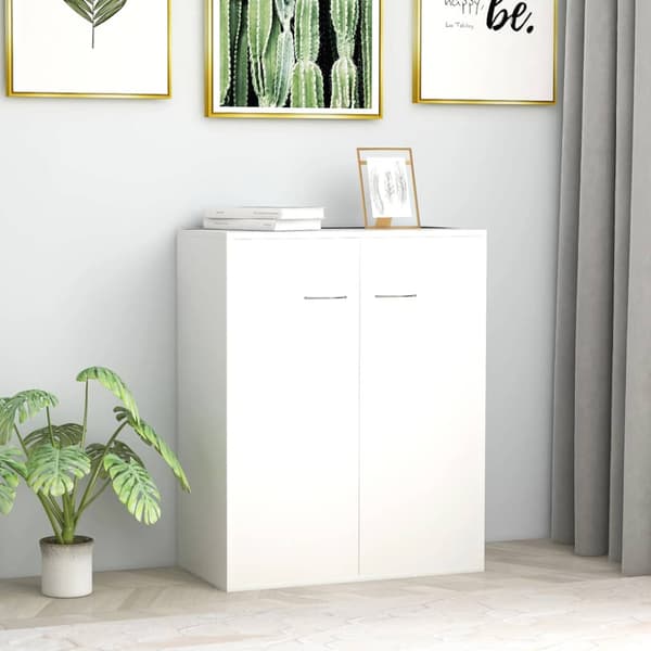 Skänk vit 60x30x75 cm konstruerat trä