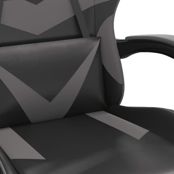 Gamingstol svart och grå konstläder
