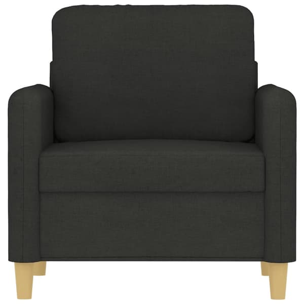 Fåtölj svart 60 cm tyg