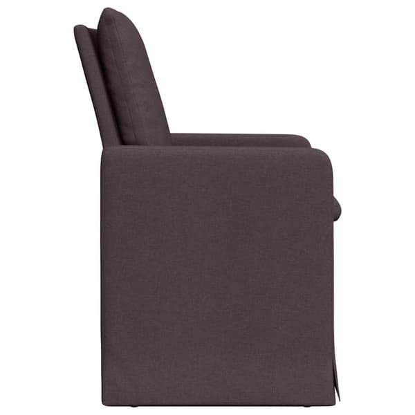 Matstolar 2 pcs Mörkbrun 57 x 67 x 98 cm tyg