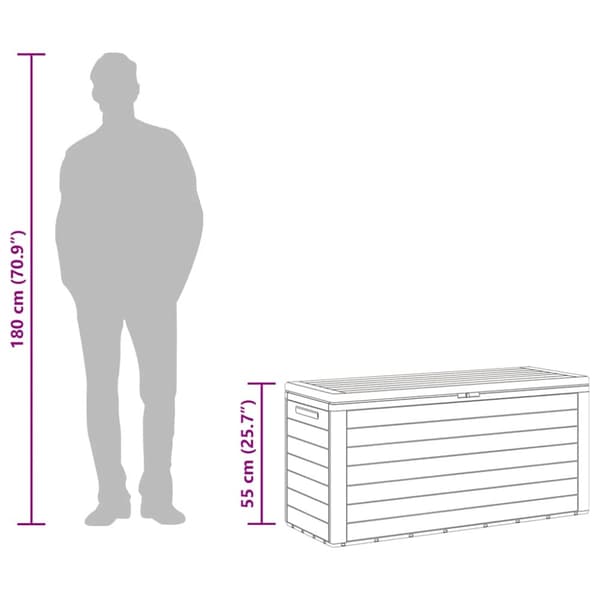 Dynbox brun 116x44x55 cm
