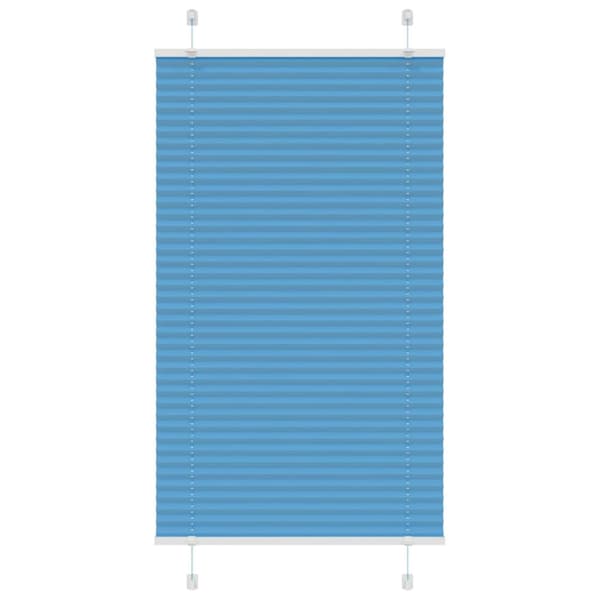 Plisserad persienn blå 75x150 cm tyg bredd 74,4 cm polyester
