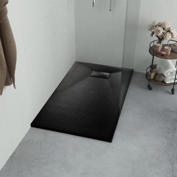Duschkar SMC svart 90x90 cm