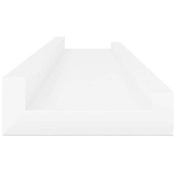 Vägghyllor 4 st vit högglans 60x9x3 cm