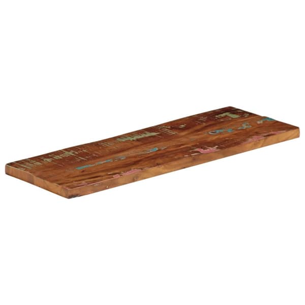 Bordsskiva 80x30x3,8 cm rektangulär massivt återvunnet trä