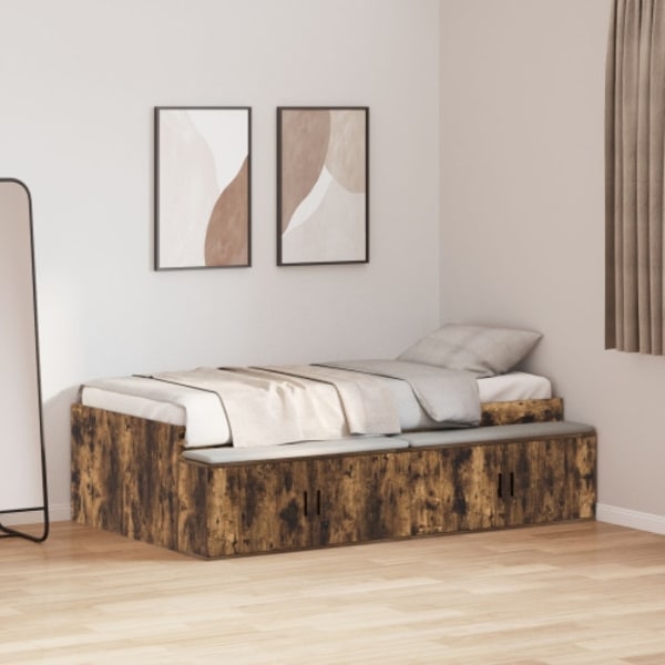 Förvaringssängram Rökt ek 80x200 cm