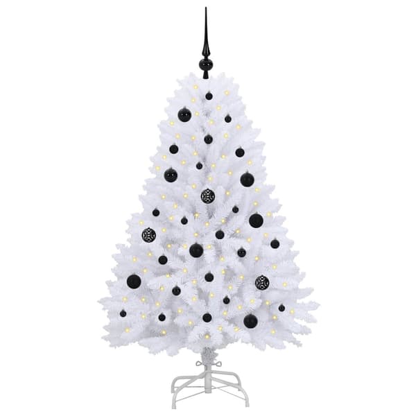 Plast Hingad Julgran Vit 150 cm PVC och stål
