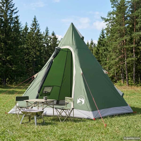 3 person Grön 185T Polyester med PU-beläggning
