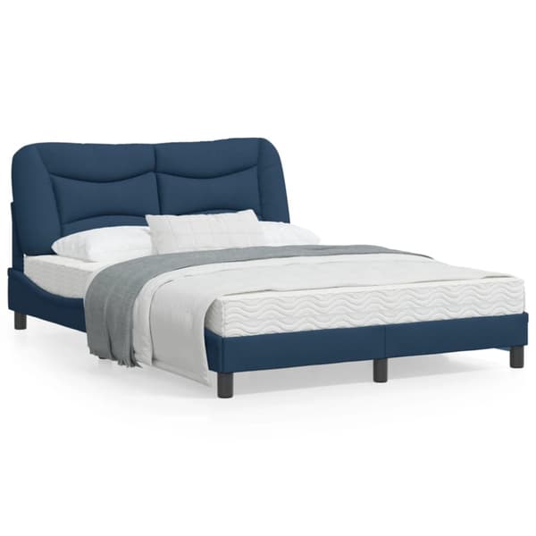 Bed Frame without Mattress "Hvar" Blue 120x200 cm Fabric