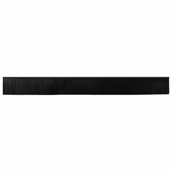 Självhäftande dörrborstlist 12 pcs Brun 100 cm