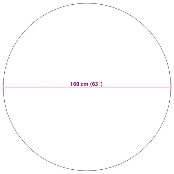 Områdesmattor Rund GALATI Kräm Ø 160 CM Polyester