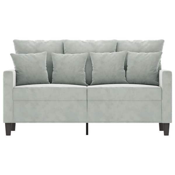 2-sitssoffa ljusgrå 120 cm sammet