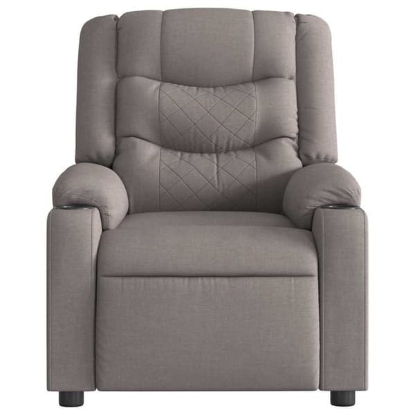 Elektrisk massagefåtölj taupe tyg