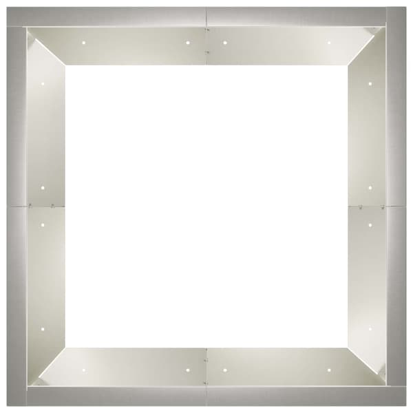 Stödvägg 4 st 100 x 100 x 40 cm Rostfritt stål Silver