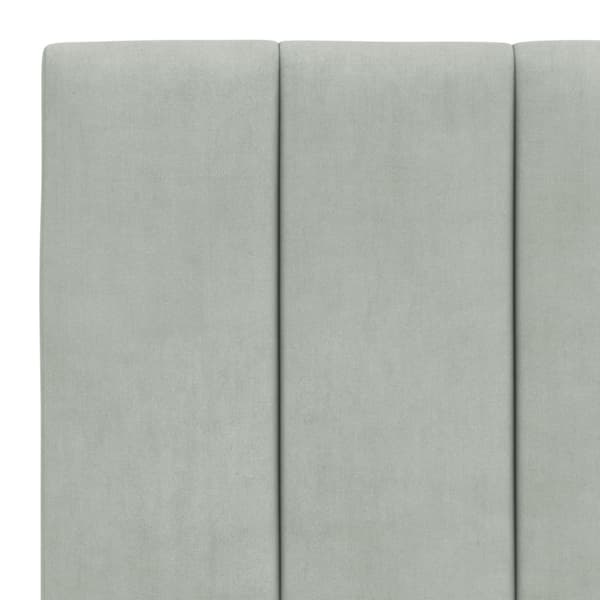 Bed Frame with LED without Mattress "Hanko" Light Grey 80x200 cm Velvet