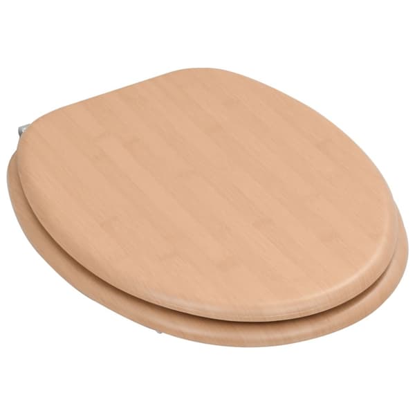 Toalettsitsar med lock 2 st MDF bambudesign