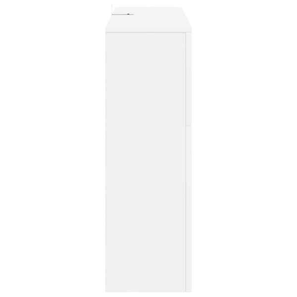 Elektrisk eldstad Vit 75 x 24,5 x 75 cm Konstruerat trä