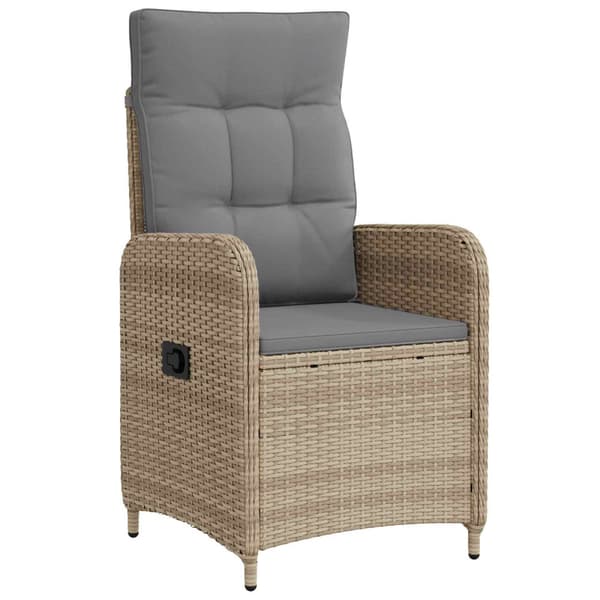Utomhusmatbord 5 pcs Beige och Ljusgrå 90 x 90 x 75 cm