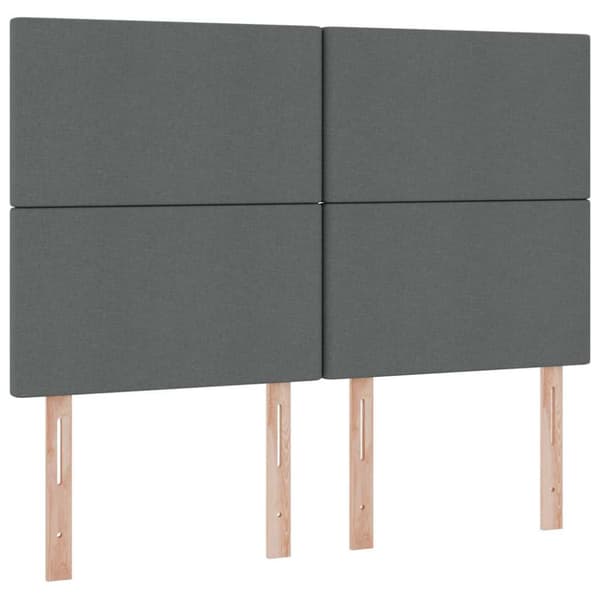 Förvaringssäng med madrass Mörkgrå 140 x 200 cm Polyester