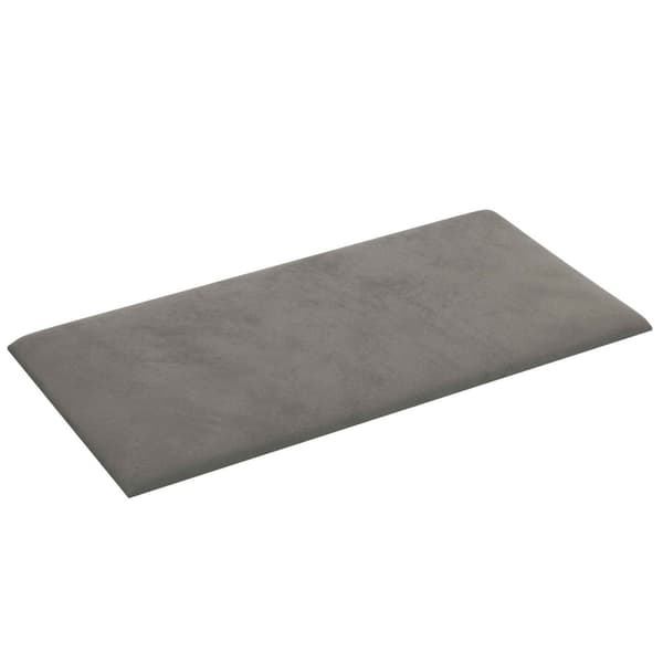 Väggsänggavel 12 pcs Ljusgrå 30 x 15 cm Sammet