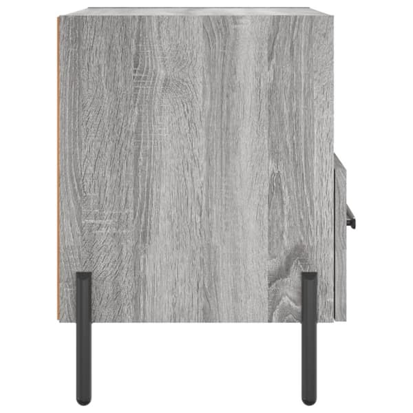 Sängbord 2 st grå sonoma 40x35x47,5 cm konstruerat trä